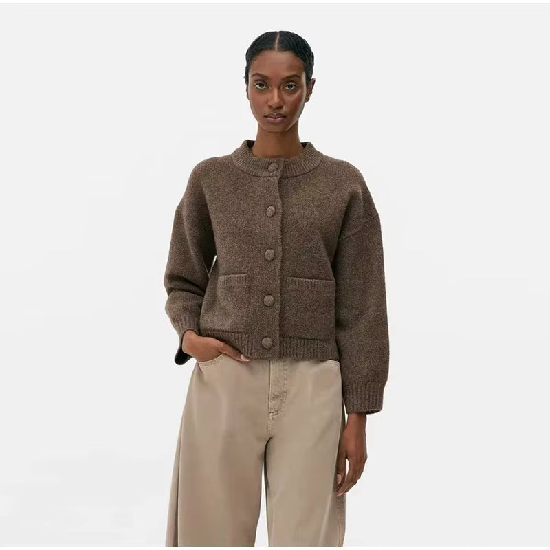 Knitted Single Breasted Cardigan
