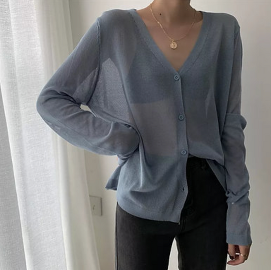 Ice Silk Summer Evening Cardigan Top