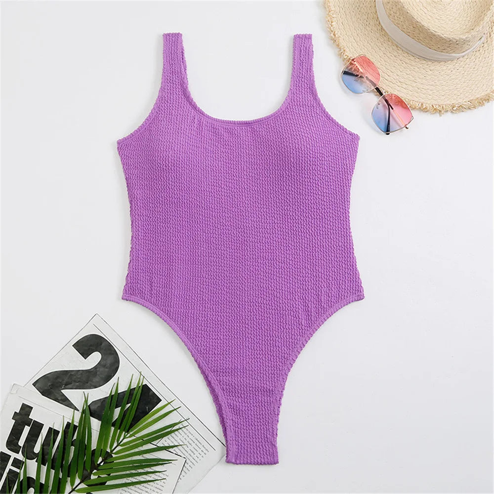 Solid One-Piece Swimsuit