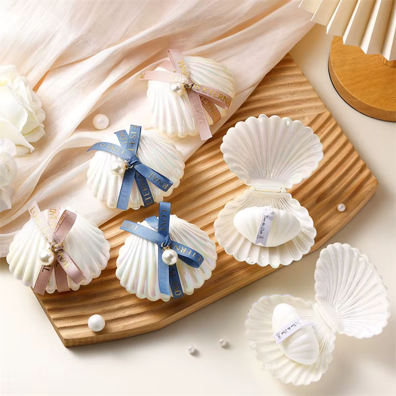 Seashell Pearl Natural Candle Set