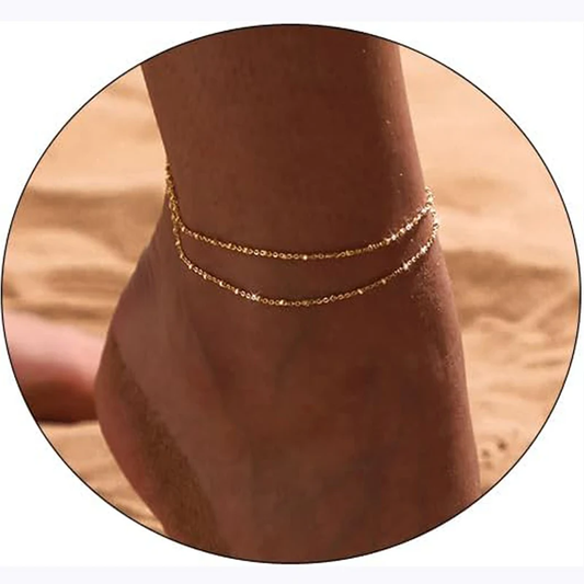 Waterproof 14k Plated Anklet