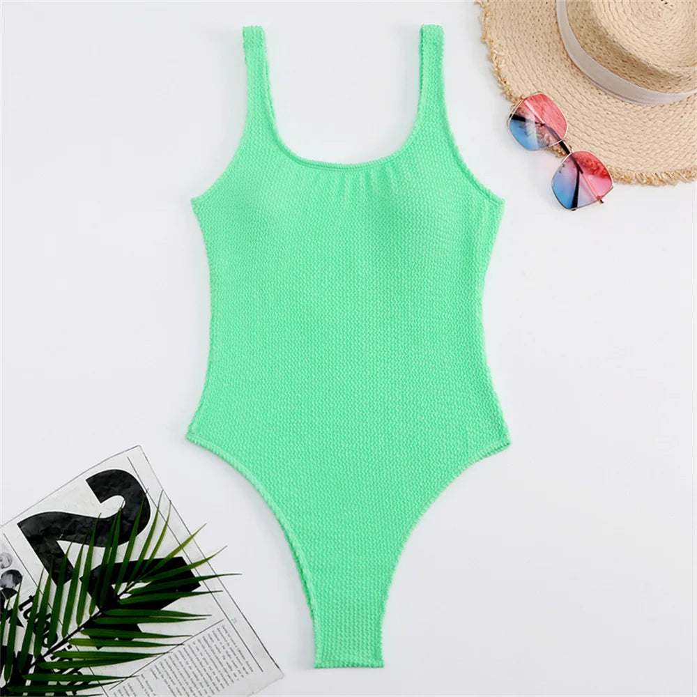 Solid One-Piece Swimsuit
