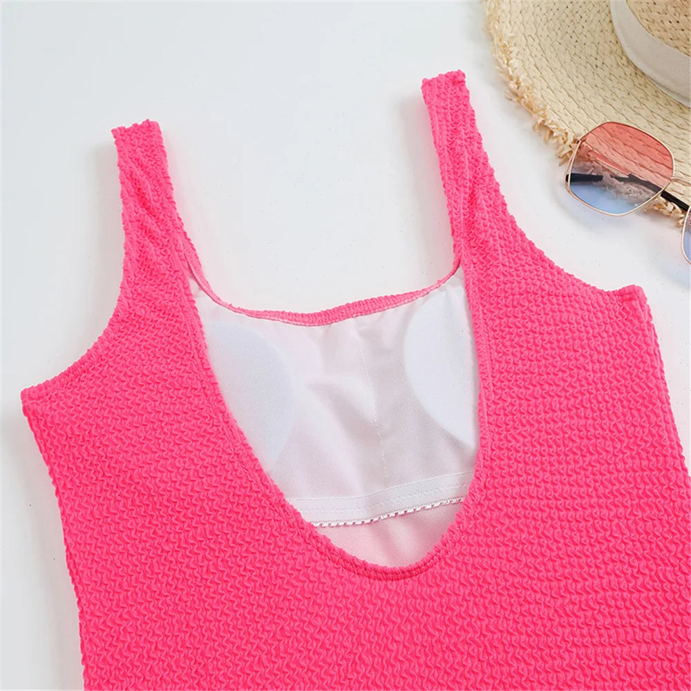 Solid One-Piece Swimsuit