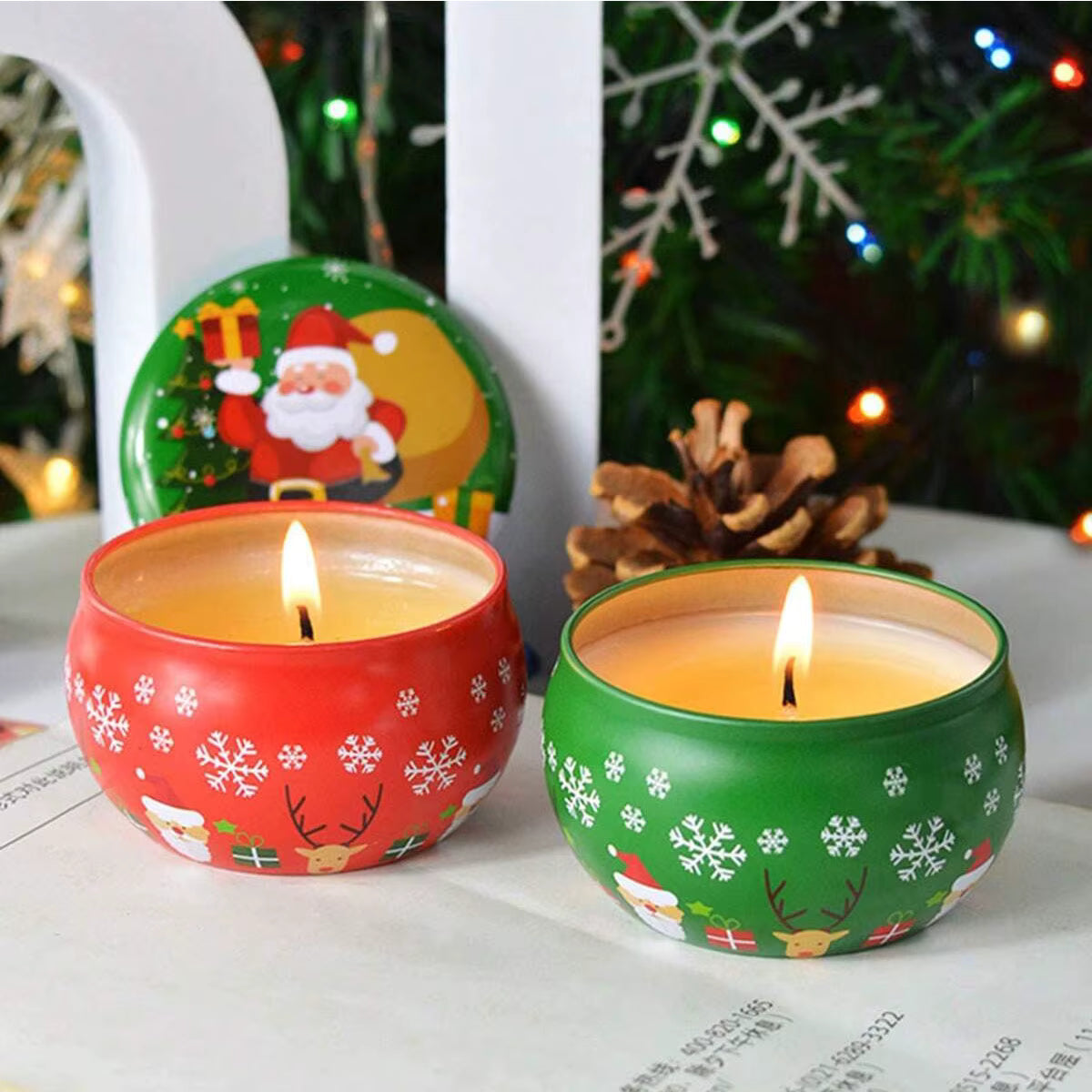 Christmas Santa Candle