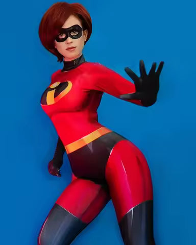 Elastigirl Costume Girls Woman Female Superhero Suit Halloween Bodys