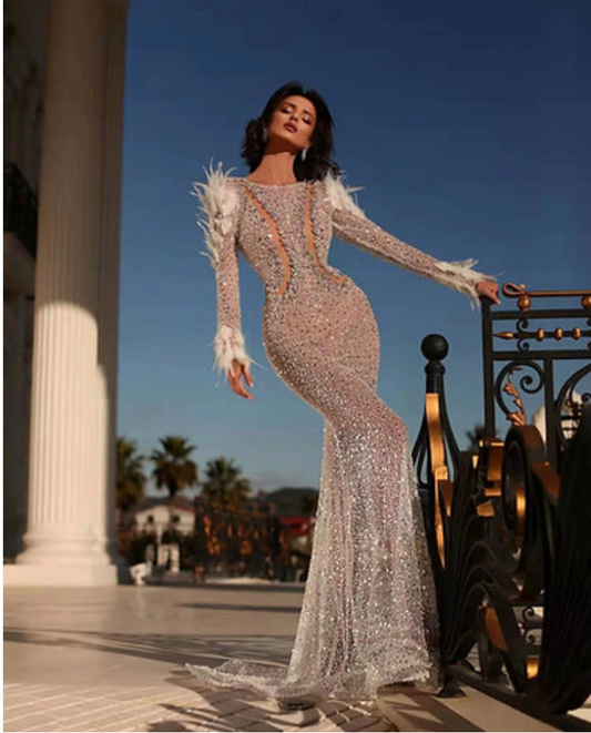 Fishtail Long Evening Dress