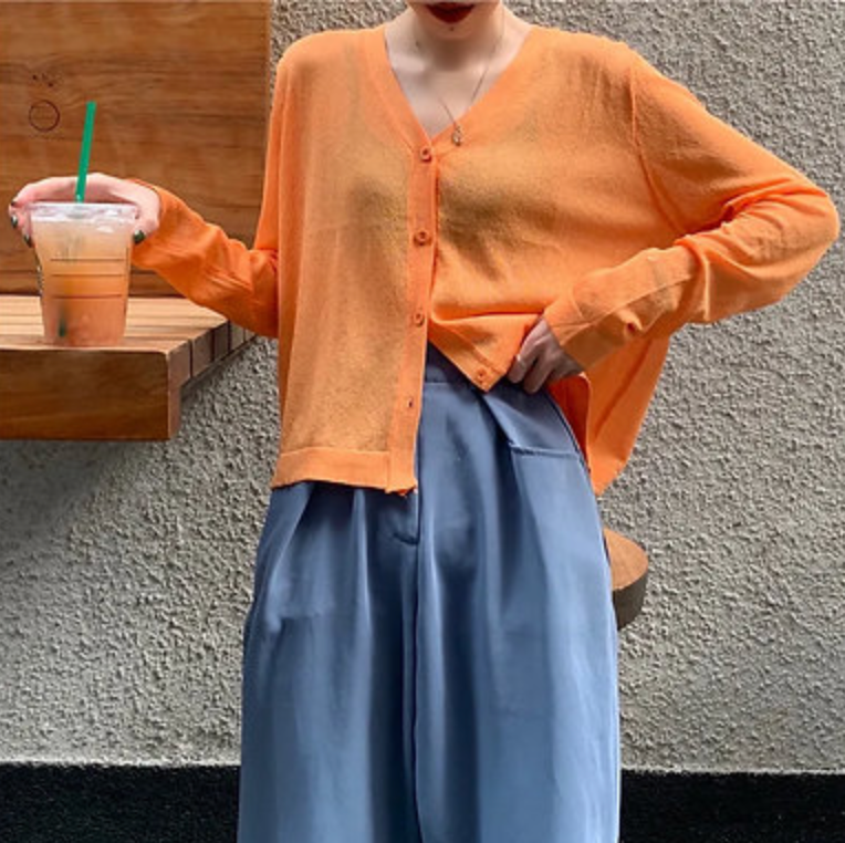 Ice Silk Summer Evening Cardigan Top