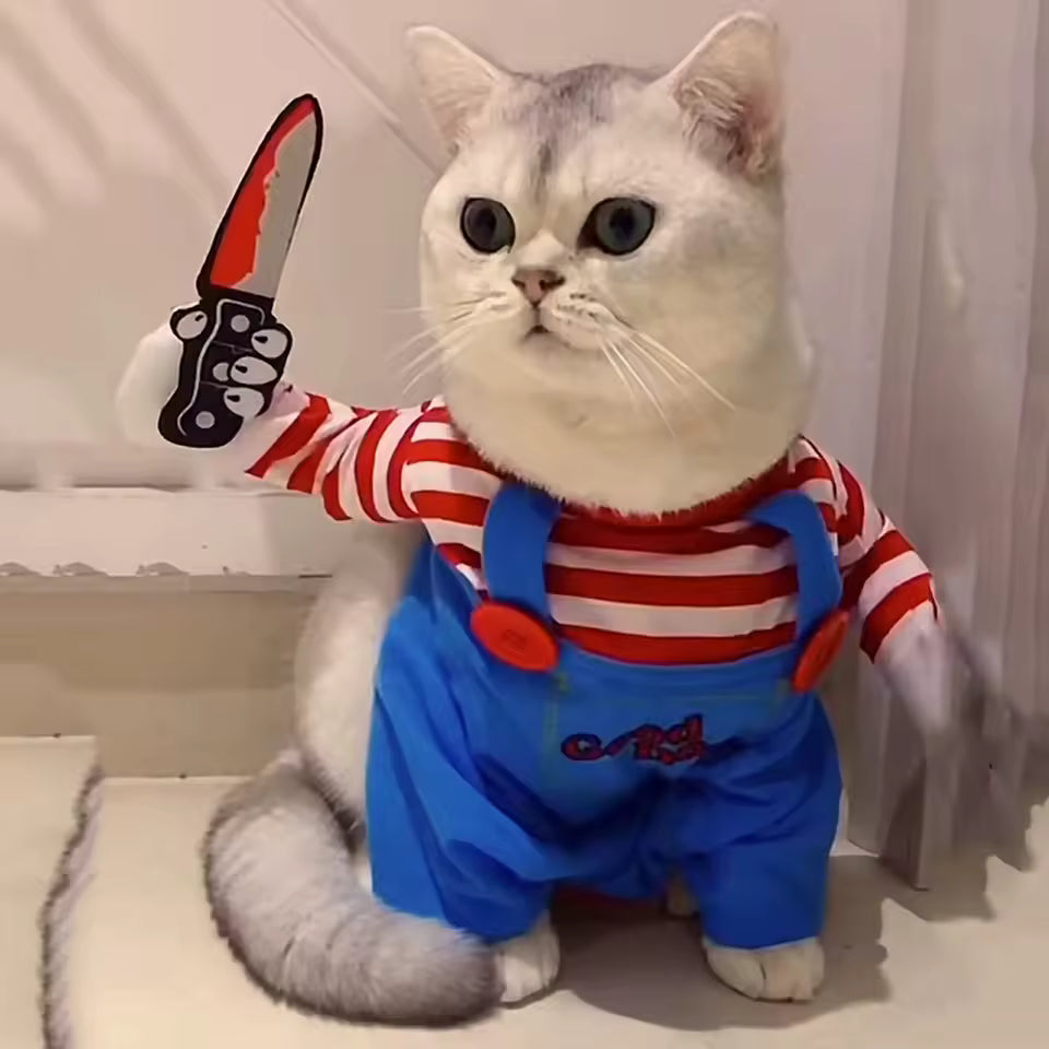 Funny Cat Clothes Halloween Cosplay Costumes