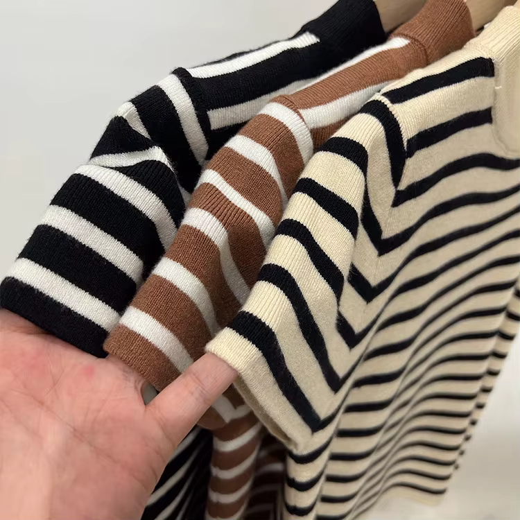 Striped High-Neck Top