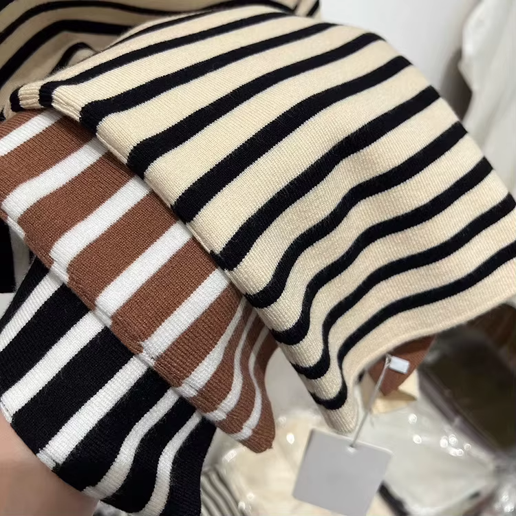 Striped High-Neck Top