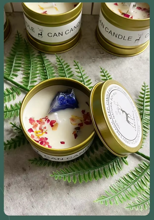 Crystal Stone Flower Candle