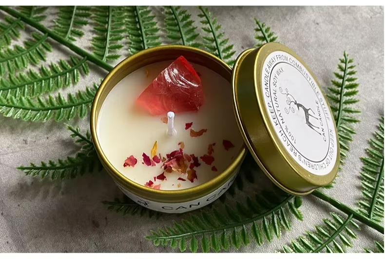 Crystal Stone Flower Candle