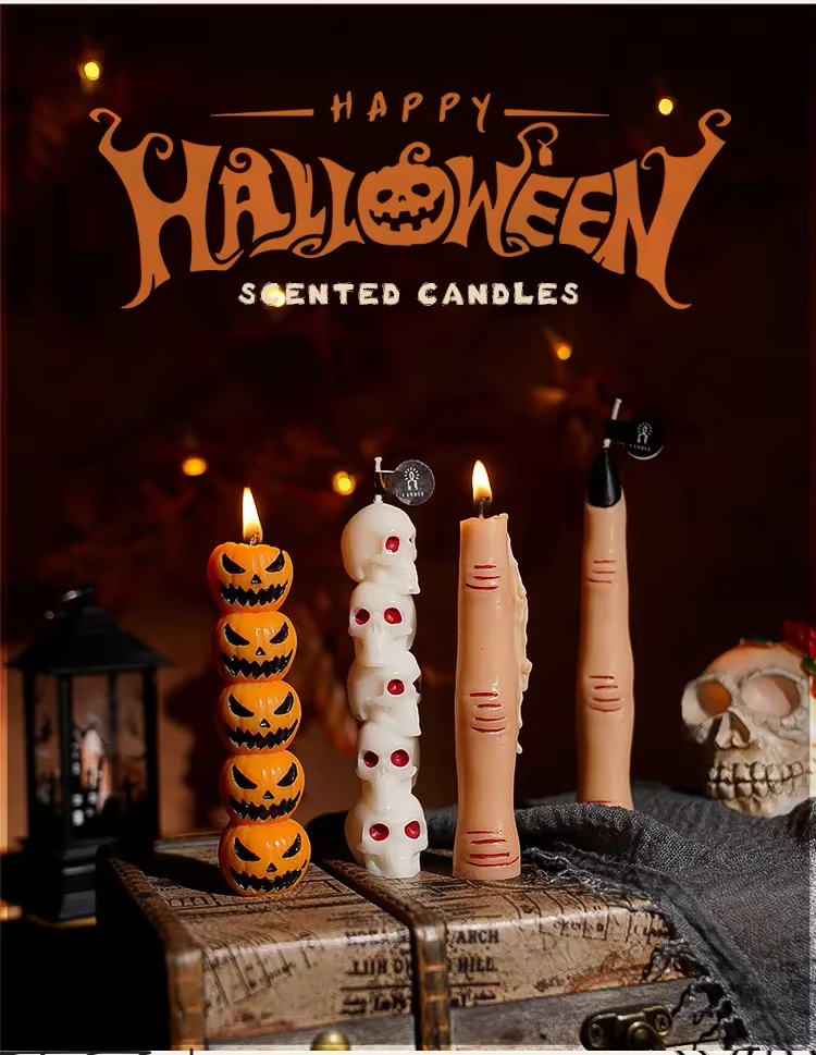 Halloween Themed Candles - Pumpkin / Skull / Finger