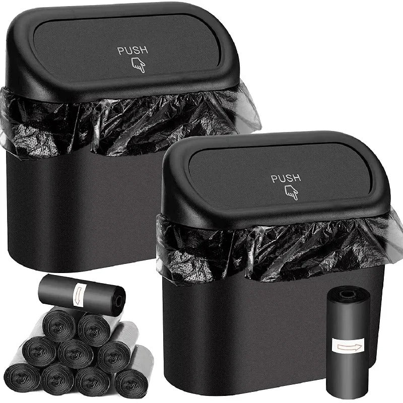 Premium Leak-Resistant Car Bin with Push Lid