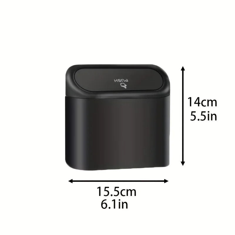 Premium Leak-Resistant Car Bin with Push Lid