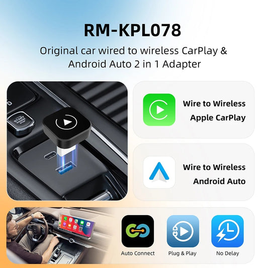 Wireless Apple CarPlay & Android Auto Adapter