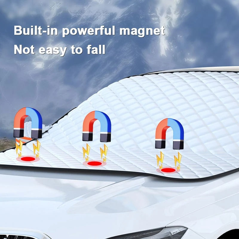 The Castel Magnetic Windshield Snow & Frost Cover | All-Season Waterproof Windscreen Protector