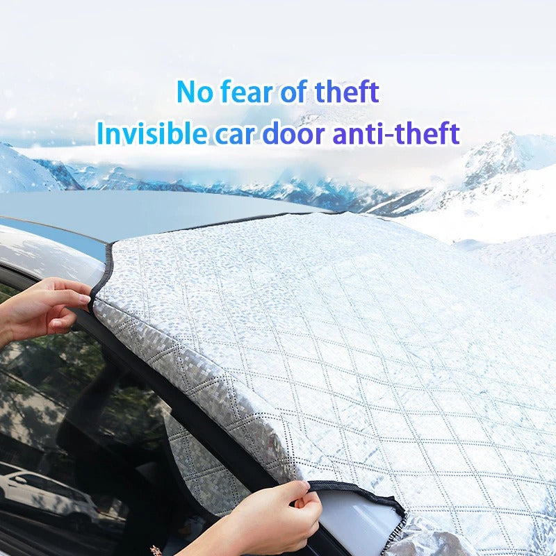 The Castel Magnetic Windshield Snow & Frost Cover | All-Season Waterproof Windscreen Protector