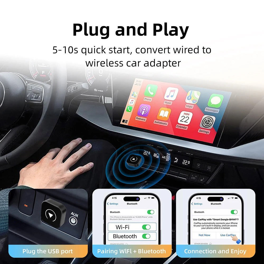 Wireless Apple CarPlay & Android Auto Adapter
