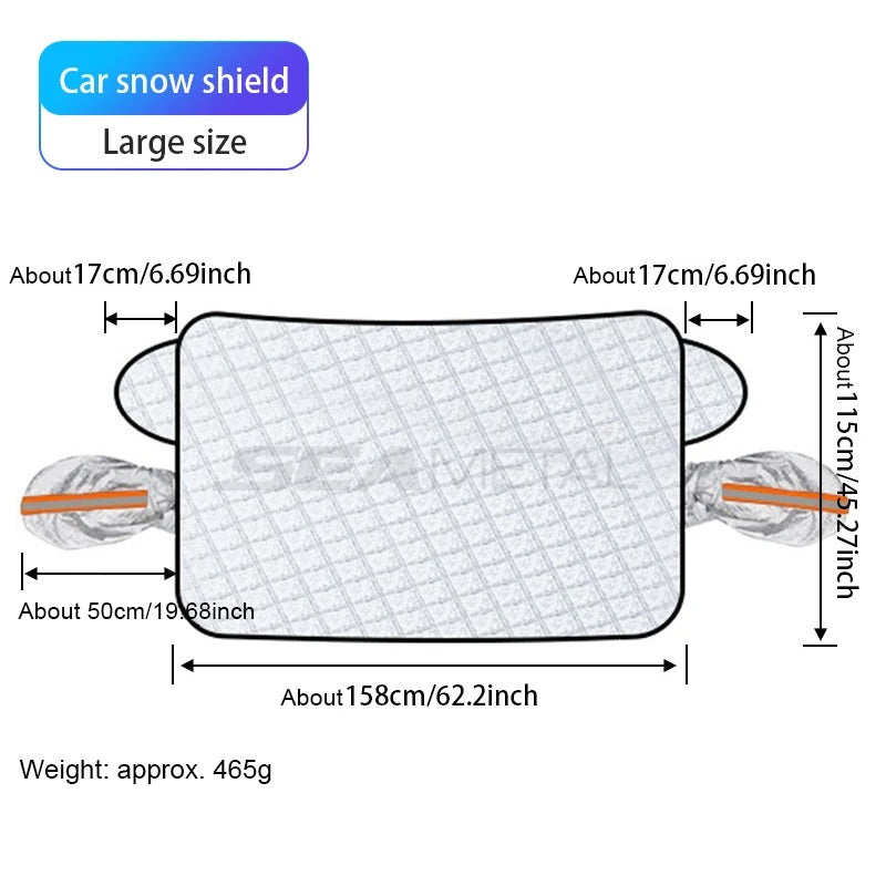 The Castel Magnetic Windshield Snow & Frost Cover | All-Season Waterproof Windscreen Protector
