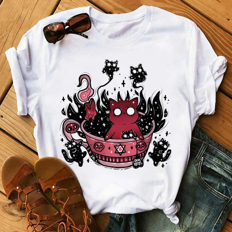 Demon Scary T Shirt Women